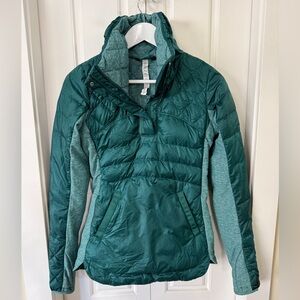 Lululemon Down For A Run Pullover Jacket | Size 4 | Forage Teal